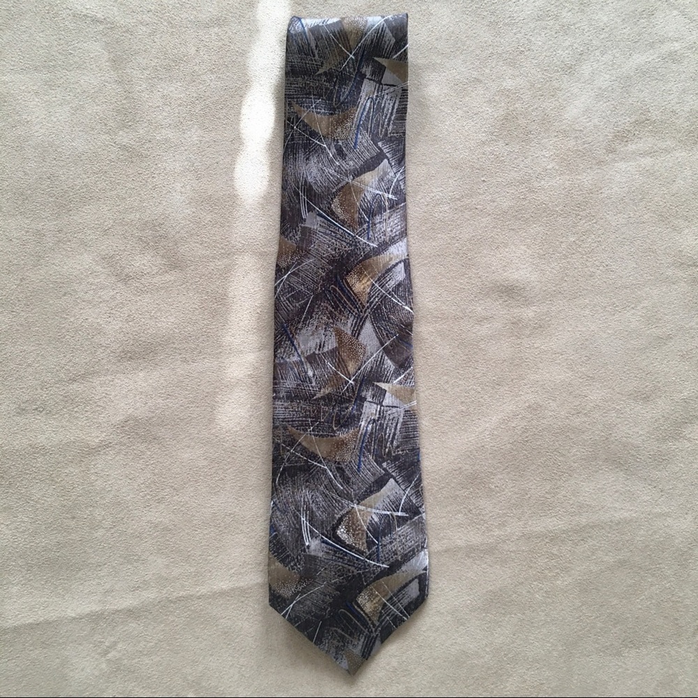 David Taylor Gray Pattern Tie